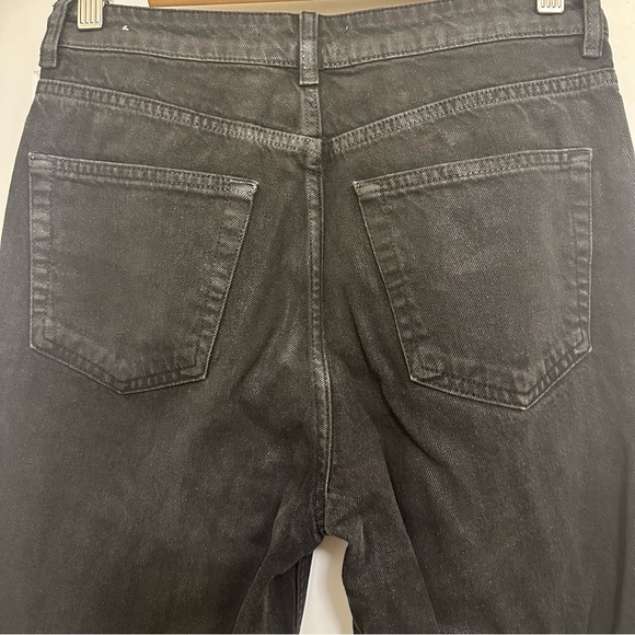 Mango Black wide leg Jeans with slight shiny coating - Picture 3 of 6